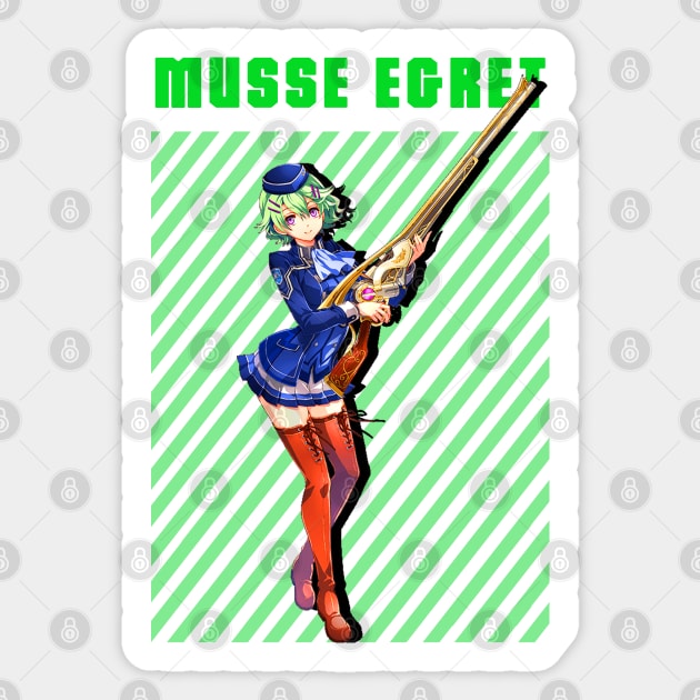 Musse Egret III Rectangel Green Line Sticker by RayyaShop